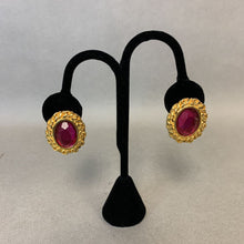 Load image into Gallery viewer, Vintage Kenneth J Lane Pink Gem Glam Earrings
