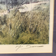 Load image into Gallery viewer, Framed Mi Desmedt Art Print — Blue, Green, Purple Trees; Forest, Landscape Scene (24x20)
