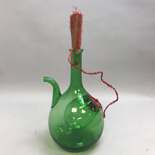 Load image into Gallery viewer, Vintage Italian Blown Verde Glass Demijohn Wine Decanter Ice Jug Chamber Stopper (11&quot;)
