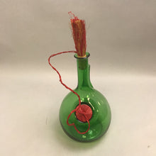 Load image into Gallery viewer, Vintage Italian Blown Verde Glass Demijohn Wine Decanter Ice Jug Chamber Stopper (11&quot;)
