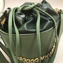 Load image into Gallery viewer, Anna Paola Sage Green Leather Bucket Purse NWT (7x10)
