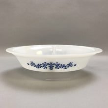 Load image into Gallery viewer, Glasbake 2Qt Divided Casserole Dish Blue Floral (2qt)
