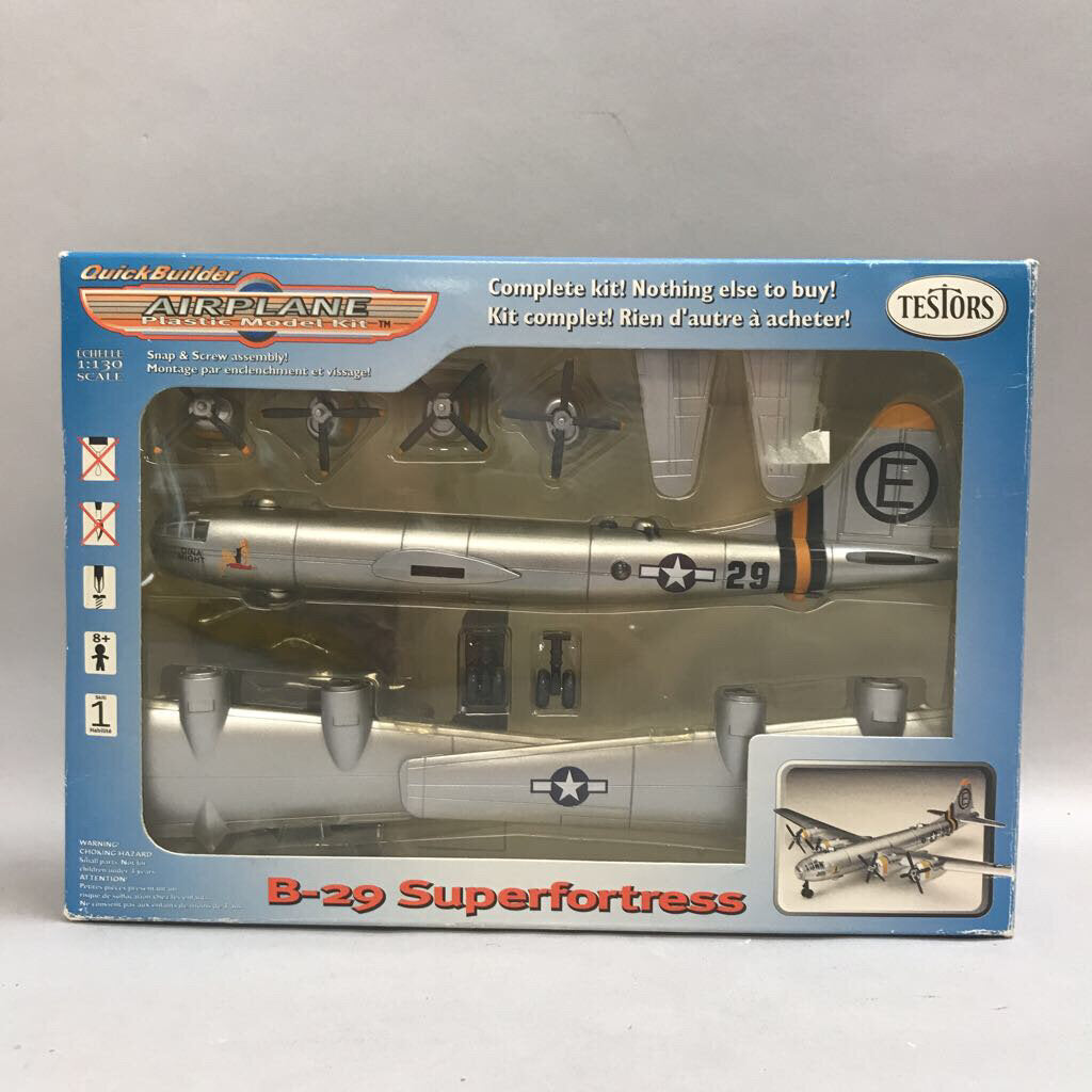 Testors Quick Build Airplane - Plastic Model B-29 Superfortress (7x10x2)