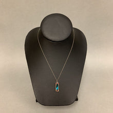 Load image into Gallery viewer, Firefly Jewelry Teal Crystal Mosaic Necklace
