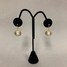 Load image into Gallery viewer, Anne Klein Brushed Gold Faux Pearl Earrings
