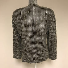 Load image into Gallery viewer, Carlisle Black White Sequin Silk Blazer/Jacket Sz 8
