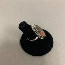 Load image into Gallery viewer, Silver Plated Unakite Ring sz 7
