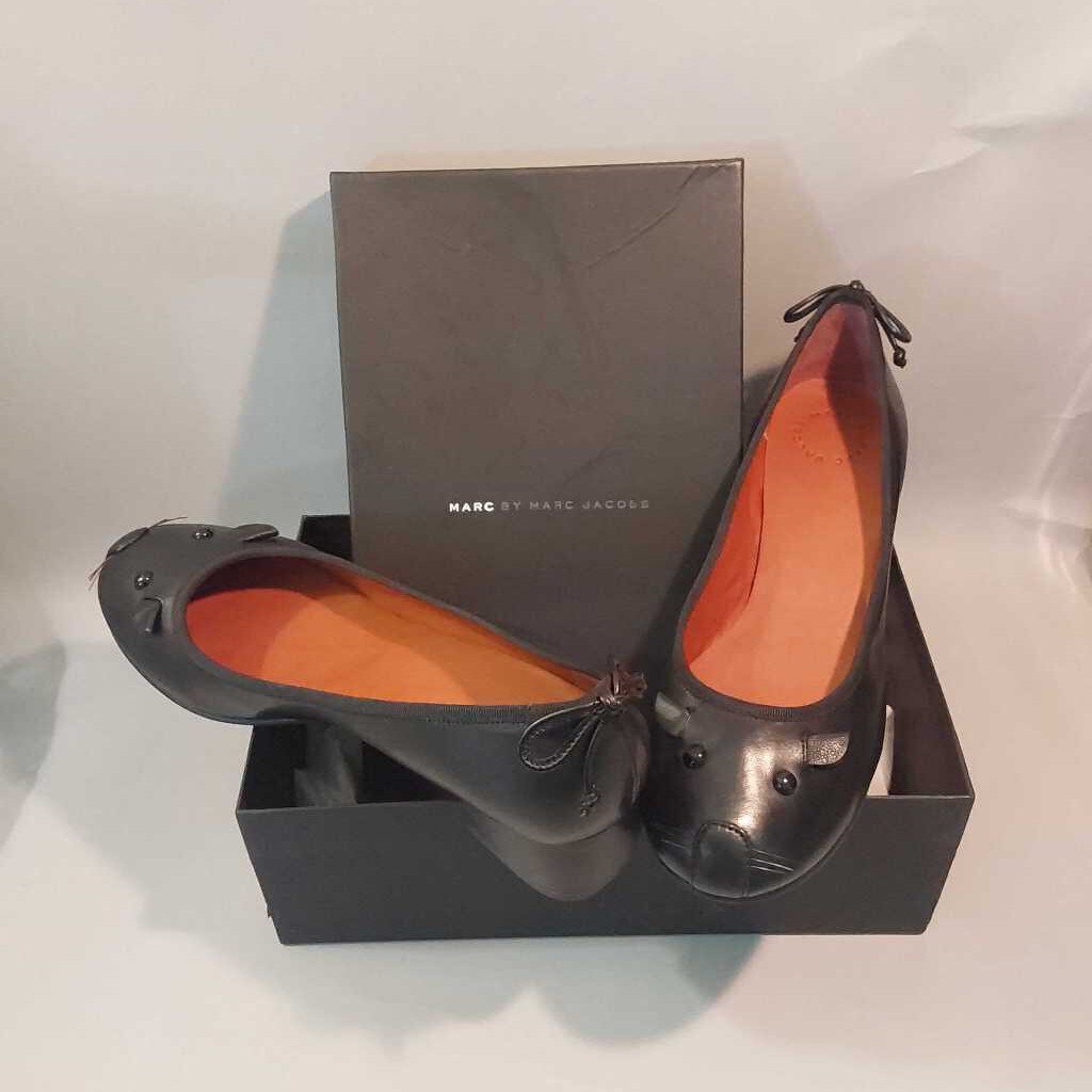 Marc Jacobs Collectible Black Leather Mouse Shoe New (9.5M)