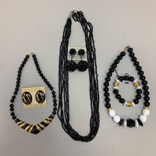 Load image into Gallery viewer, Black White &amp; Gold Costume Jewelry Lot
