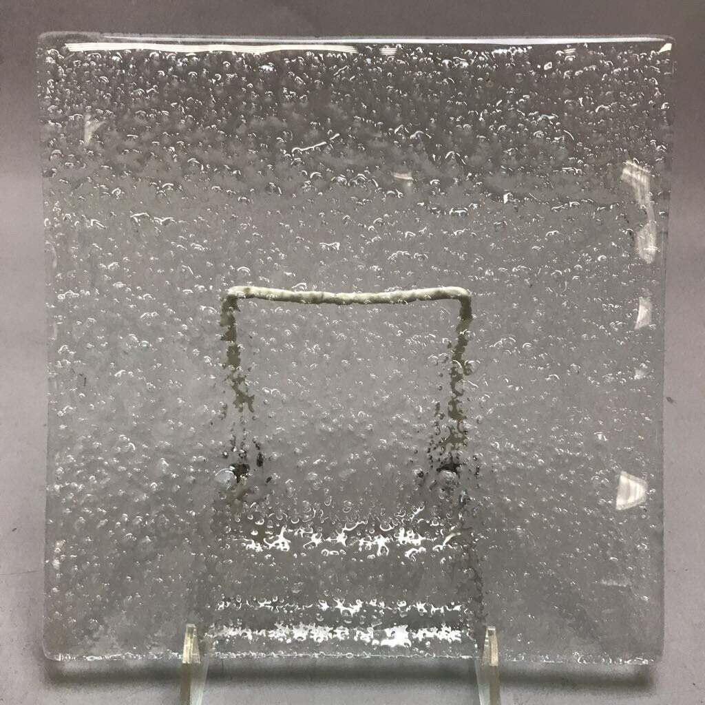 Glass Bubbled Square Dish (8x8)