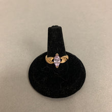 Load image into Gallery viewer, 10K Gold Lavender CZ Ring sz 6 (3.3g)
