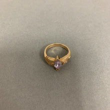 Load image into Gallery viewer, 10K Gold Lavender CZ Ring sz 6 (3.3g)
