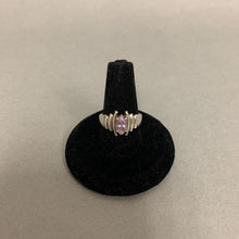 Load image into Gallery viewer, Sterling Marquis Amethyst Deco Ring sz 6
