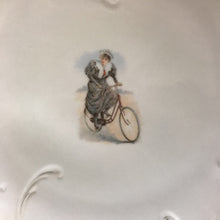 Load image into Gallery viewer, Weimar Germany Plate - Woman on Bicycle (12&quot;)
