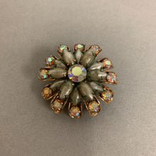 Load image into Gallery viewer, Vintage Aurora Borealis Faux Pearl Starburst Pin
