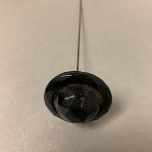 Load image into Gallery viewer, Antique Victorian Black Faceted Dome Hat Pin (11&quot;)
