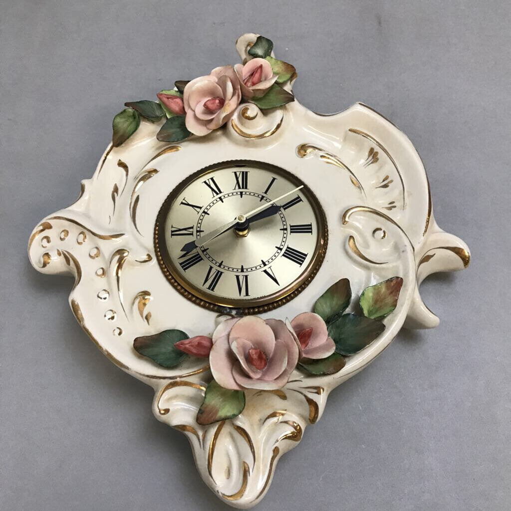 Vintage Sessions Ceramic French Style Wall Clock (13x12)