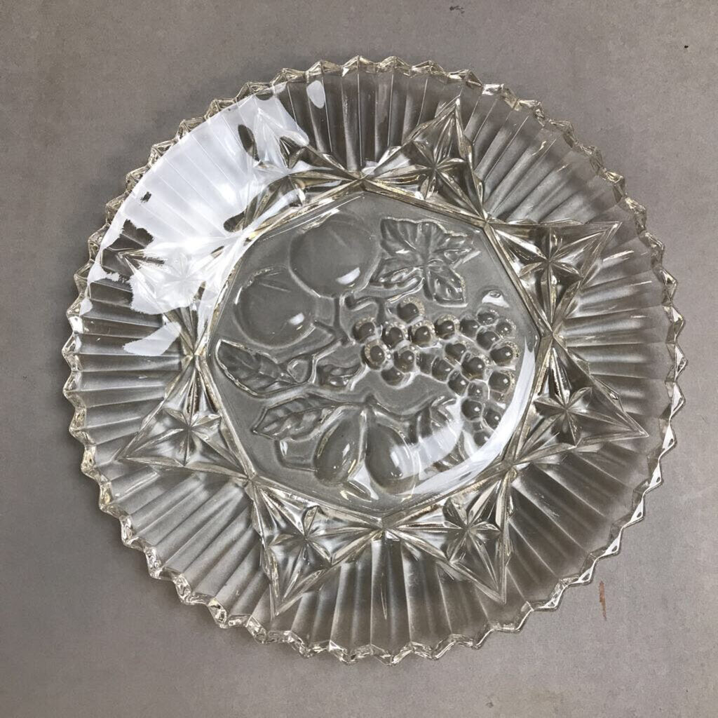 Pressed Glass Fruit Plate (11