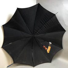 Load image into Gallery viewer, Figural Hoof / Sterling Silver-Covered-Bone Umbrella (34&quot;)
