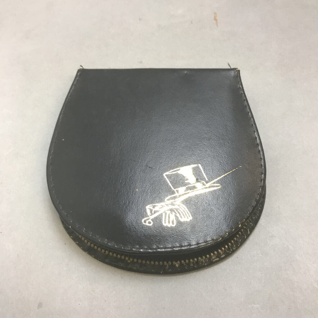 Vintage Western Germany Black Leather Gillette Shaving Travel Kit