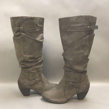 Load image into Gallery viewer, &quot;Biker Boots&quot; Faux Distressed Leather Brown (Sz 7.5)
