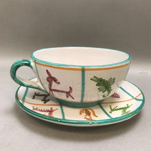 Load image into Gallery viewer, Hand Painted Italy Soup Bowl Mug with Underplate (3x6)
