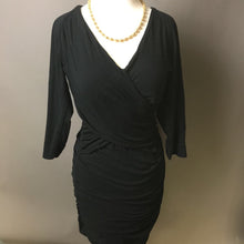 Load image into Gallery viewer, James Perse Black Cotton Drapey Dress sz 4
