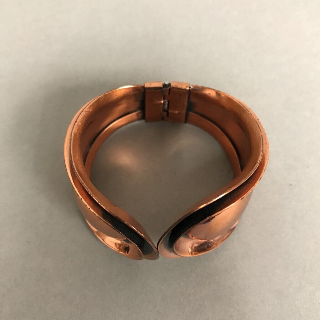 Vintage Renoir Mid Century Modern Hinged Copper Cuff  display picture 3