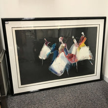Load image into Gallery viewer, Jean Richardson Framed Serigraph Art, &quot;Dancers&quot; (~49x70) (As-Is, Frame Corners Damaged)
