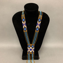 Load image into Gallery viewer, Vintage Native American Handmade Woven Glass Seed Bead Fringed Necklace (36&quot;)
