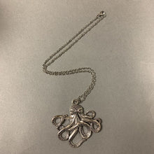 Load image into Gallery viewer, Mooncalf Handmade Antiqued Silvertone Octopus Necklace
