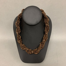 Load image into Gallery viewer, Vintage Bronze Layered Beaded Twist Necklace (17&quot;)
