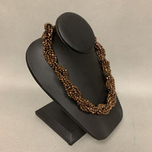 Load image into Gallery viewer, Vintage Bronze Layered Beaded Twist Necklace (17&quot;)
