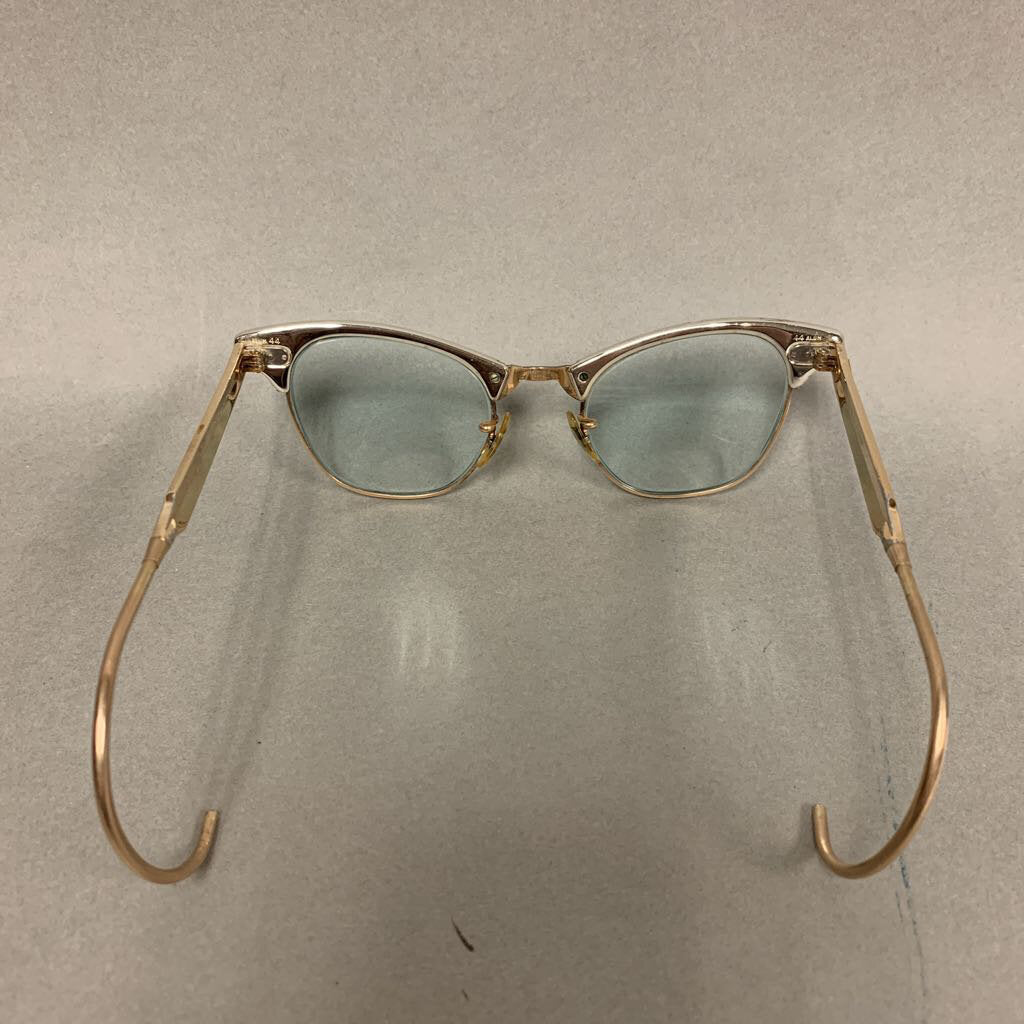 12k Gold Vintage Cat Eye Glasses. Amazing 50s Cat Eye Designer Real - Ruby  Lane