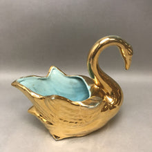 Load image into Gallery viewer, Royal Copley Golden Swan Planter (~8&quot;)
