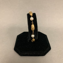 Load image into Gallery viewer, 18K Gold Pearl Bracelet (7.5&quot;) (9.6g)
