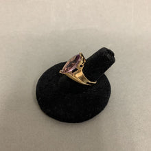Load image into Gallery viewer, 10K Gold Marquis Cut Amethyst Statement Ring sz 5 (5.3g)

