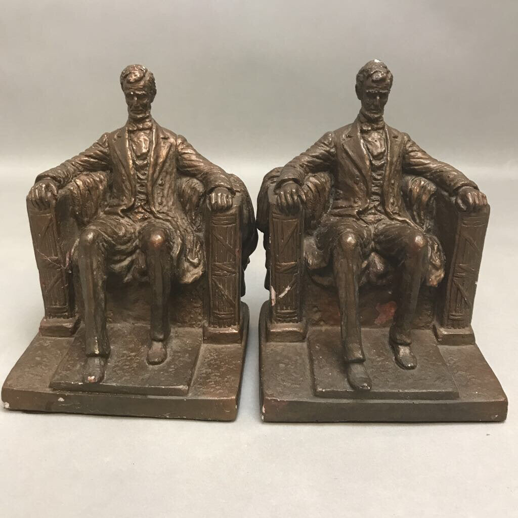 Vintage Austin Productions Abraham Lincoln Memorial Bookends (8x6x5)(As Is)