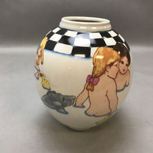 Load image into Gallery viewer, Enchanted Garden Milk Bath Vase Hallmark 1991 (9&quot;)
