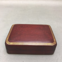 Load image into Gallery viewer, Vintage Genuine Leather Trinket Jewelry Box Red Made In Italy (1x3)
