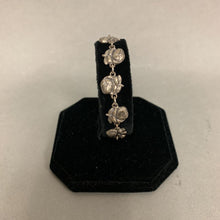 Load image into Gallery viewer, Vintage Silver Plated Catholic Miraculous Mary Roses Saints Link Bracelet (8&quot;)

