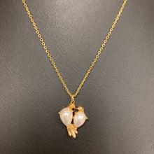 Load image into Gallery viewer, Kate Spade Faux Pearl Goldtone Lovebirds Necklace
