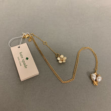 Load image into Gallery viewer, Kate Spade Faux Pearl Goldtone Lovebirds Necklace
