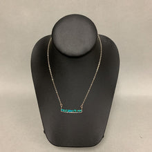 Load image into Gallery viewer, Sterling Turquoise Beaded Bar Necklace
