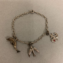 Load image into Gallery viewer, Vintage Sterling Charm Bracelet (7&quot;)
