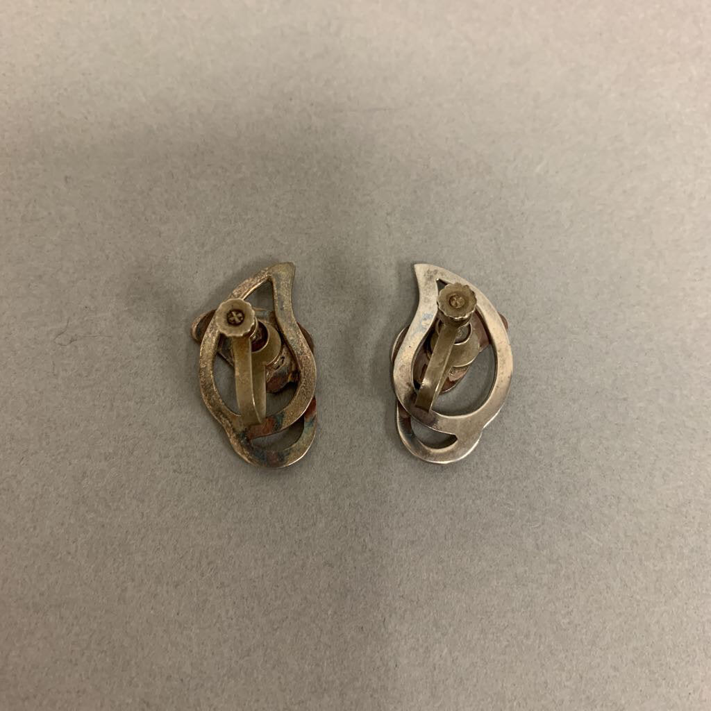 Sterling Abalone Leaf Screw Back Earrings – Main Street Estate Sales