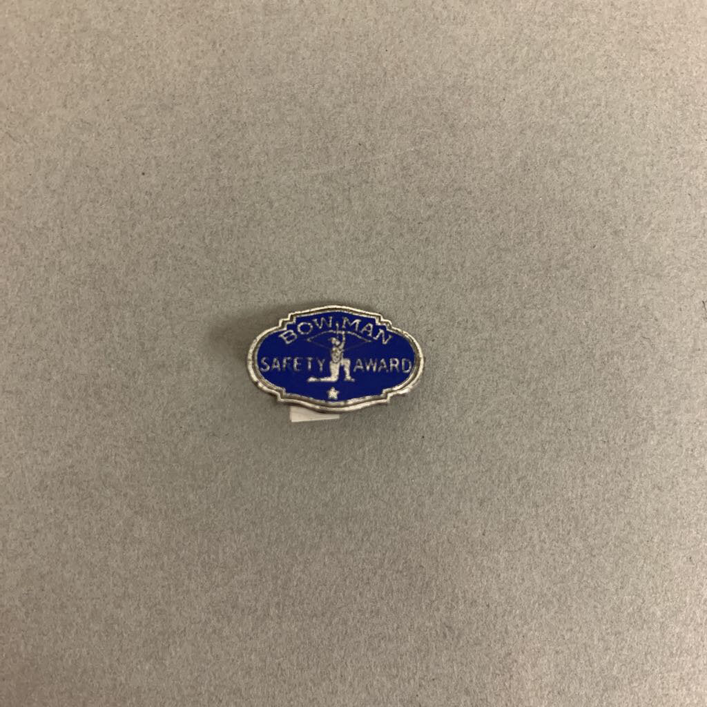 Vintage Sterling Bowman Safety Award Pin