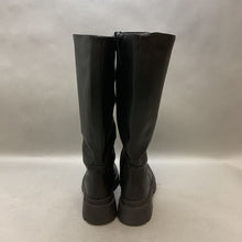 Load image into Gallery viewer, American Eagle Black Faux Leather Lug Sole Riding Boots (sz 7.5)
