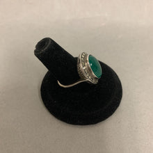 Load image into Gallery viewer, Vintage Sterling Chrysoprase Marcasite Ring sz 6 (As-Is)
