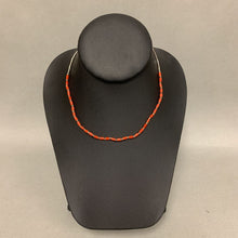Load image into Gallery viewer, Sterling Red Coral Beaded Necklace (14&quot;)
